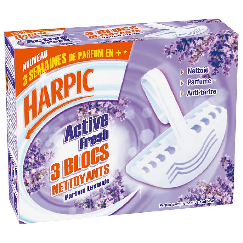 HARPIC HARPIC NETTOYANT DÉSINFECTANT LAVANDE BOÎTE DE 3 BLOCS