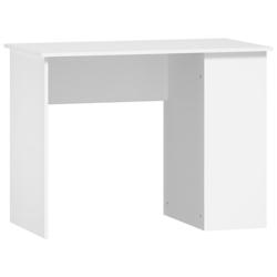 Helloshop26 - Bureau table poste de travail meuble d'ordinateur informatique étude 100 x 55 x 75 cm bois d'ingénierie blanc 02_0023501 - 3000214355504_0