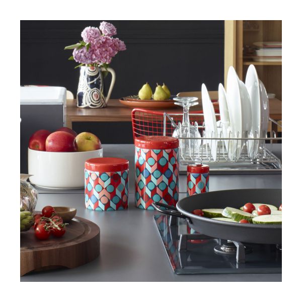 Isto - Boîte en faïence 11cm à motifs géométriques pop et rétro - Réf. 807314_0