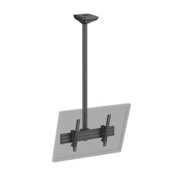 KIMEX Support TV plafond inclinable 1 écran 43''- 75'' Hauteur 150cm noir - noir 3700685426290_0