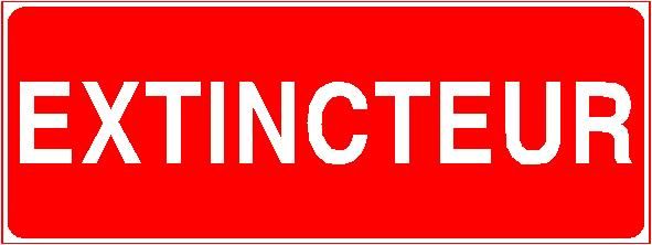Panneau de signalisation - Extincteur - fabrication sur-mesure en vinyl adhésif ou PVC 1 mm_0