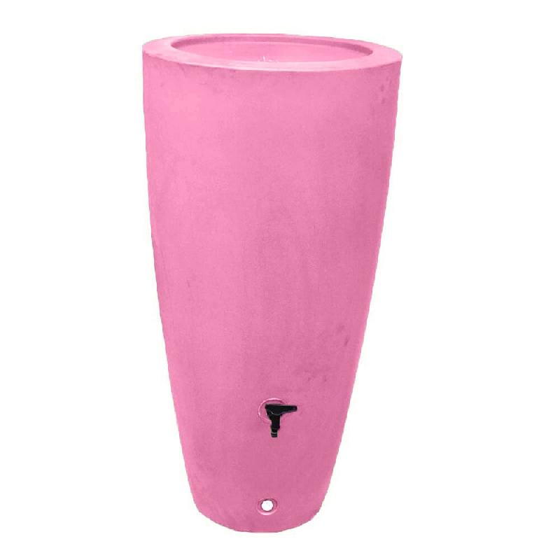 PLAST'UP ROTOMOULAGE Pot conique récupérateur d'eau de pluie aérien 200l - ROSE - rose 0669014882486_0