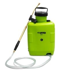 VitoGARDEN Pulvérisateur dorsal manuel 12L - Produits agressifs et corrosifs - Pour végétaux, jardin, toitures - Vert_0