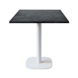 Restootab - Table 70x70cm - modèle Round blanc ardoise métallisée - noir TB-ROU1-7070M-ARD.MET_0