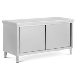 Royal Catering - Royal Catering Meuble bas en inox avec double ouverture ECO 160 x 70 cm 500 kg - Caisson de cuisine Meuble cuisine bas avec plan - in_0