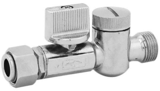 Vanne d'arrêt avec filtre anti-calcaire - Filetage mâle/femelle 12 x 17 mm - Compact et léger_0