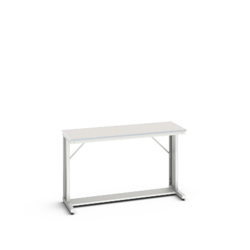 Établi cantilever Verso - Poste de travail avec plateau MFC - 1500x600x930 mm - RAL 7035_0