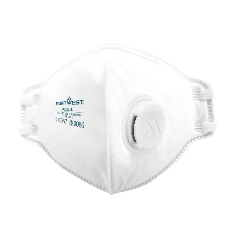 20 Masques CE pliables de protection respiratoire FFP3 + valves - MSKP3BC-IM11/VV_0