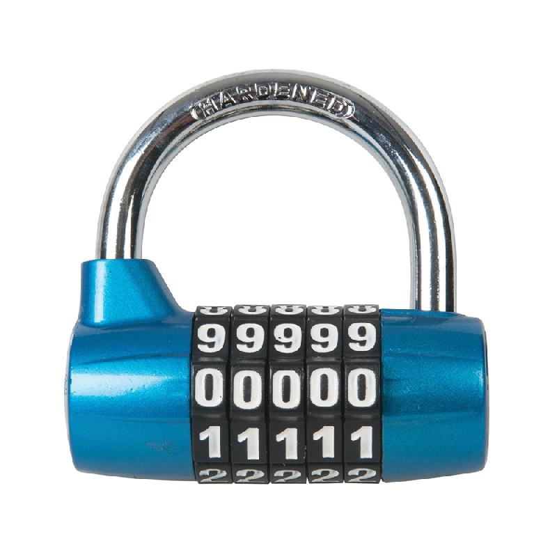 Cadenas en alliage de zinc - combinaison à 5 chiffres - 65 mm - Silverl_0