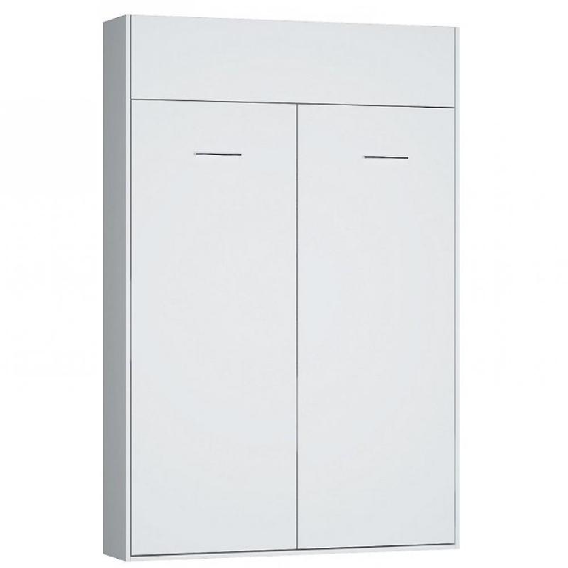 ARMOIRE LIT ESCAMOTABLE DYNAMO BLANC MAT OUVERTURE ASSISTÉE ET PIED AUTOMATIQUE, COUCHAGE 140*200 CM_0