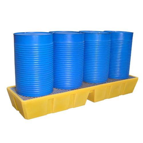 Bac de rétention (longitudinal) 450 litres plastique avec caillebotis acier galvanisé_0