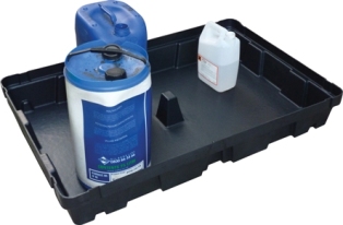 Bac de rétention en polyéthylène - 100L - sans caillebotis - compatible produits chimiques et corrosifs_0