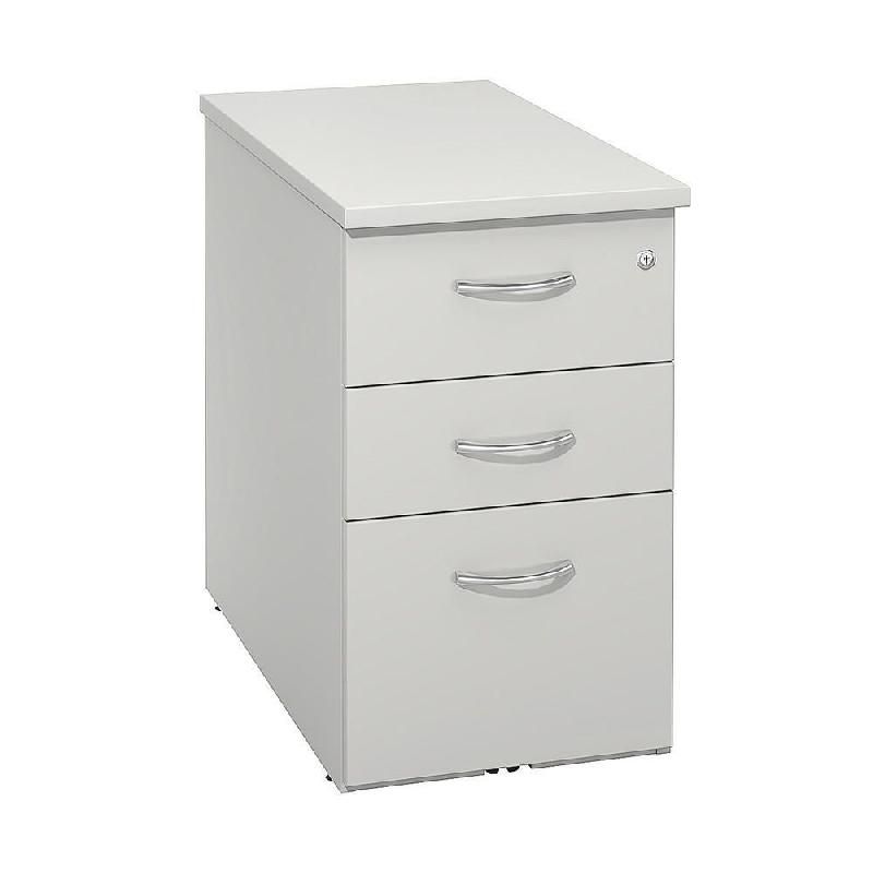 CAISSON MÉLAMINÉ NF ENVIRONNEMENT HAUTEUR BUREAU GRIS - H.72 X L. 42 X P. 80 CM