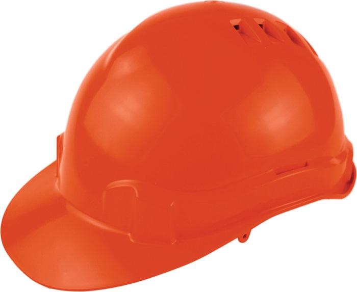 Casque de protection ProCap orange en polyéthylène - EN 397 - PROMAT avec ventilation et lanière textile à 6 points_0