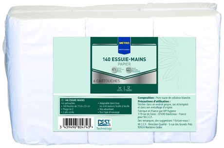 ESSUIE MAINS PAPIER PLIAGE Z 140 FEUILLES