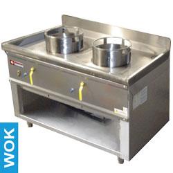 Fourneau wok 2 brûleurs - Wok Line - modèle China/2S - 20485 kcal/h - 1200x630xh760 mm_0