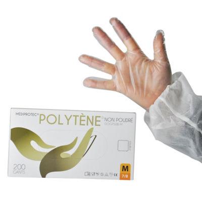 Gants jetables polytène transparents taille 7, boite de 100_0