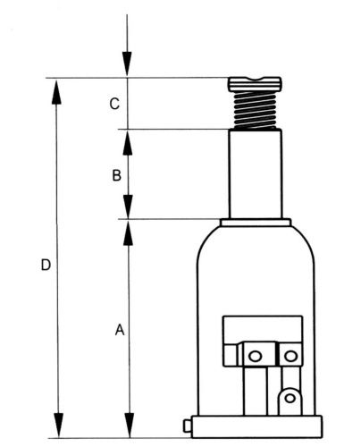 Cric bouteille HCB-8Z - Sam Outillage - capacité 8T - robuste avec soupape de sécurité_0