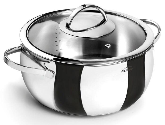 LACOR Casserole à manche avec couvercle BELLY Acier 18/10 16 cm 1,2 L 79016 - Acier inoxydable 18/10 79016_0