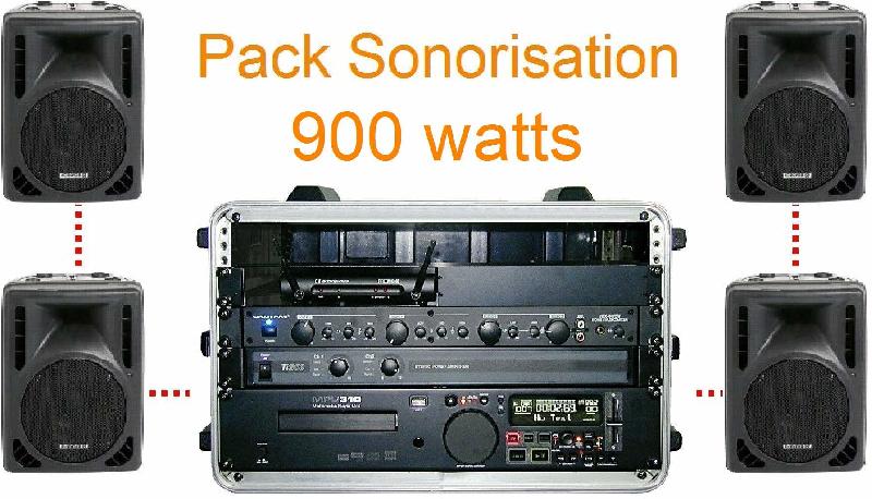 Pack sonorisation 900 FASE - 900 watts avec amplificateur numérique et enceintes professionnelles_0