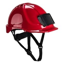 Portwest - Casque de sécurité avec porte badge ENDURANCE Rouge Taille Unique - Taille unique rouge Polycarbonate 5036108330874_0