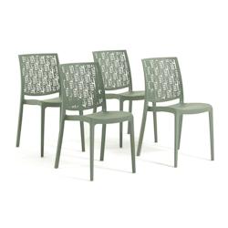 RATTATAN Set 4 Chaises en polypropylène avec fibre de verre empilables pour extérieur et jardin, bar et restaurant, cuisine design moderne - AYDA -_0