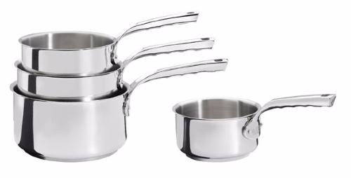 Set de 4 casseroles - Milady de Buyer - queue en fonte inox - diamètres 14-16-18-20 cm_0