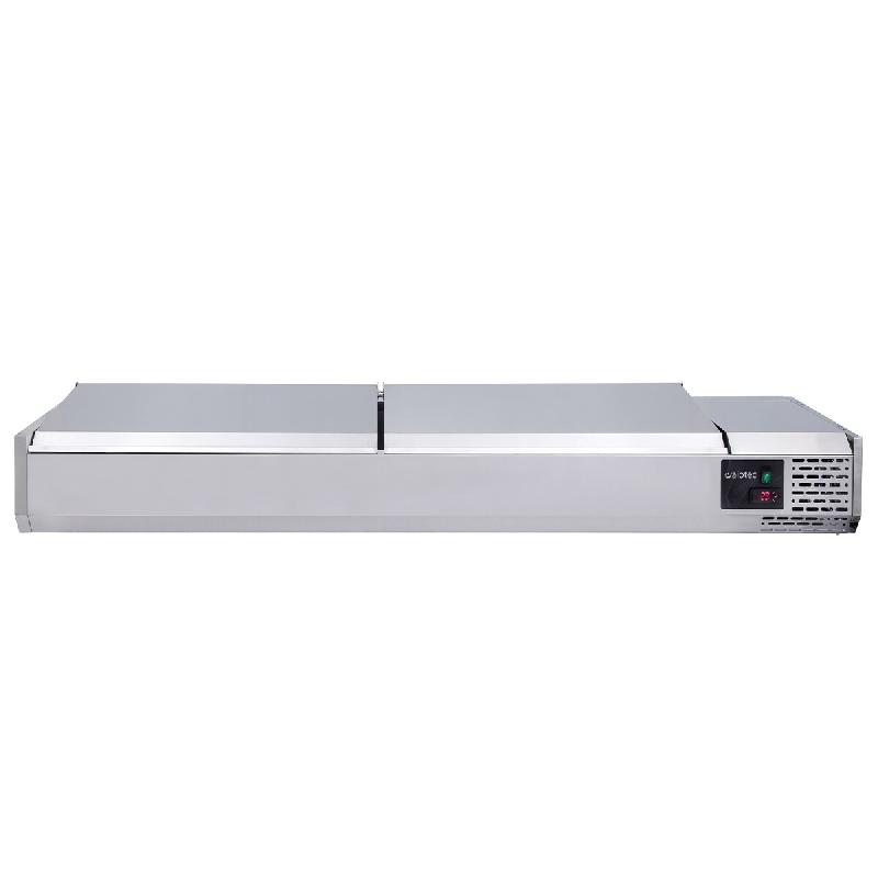 Vaiotec EASYLINE Réfrigérateur 380 avec couvercle en inox, 5 x GN 1/3 + 1 x GN1/2, L:1500 - inox 11733_0