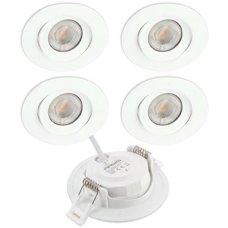 3 pièces LED Downlight 3 couleurs variable Spot LED 6 W 220 V encastré rond  panneau lumineux éclairage intérieur vers le bas lumière