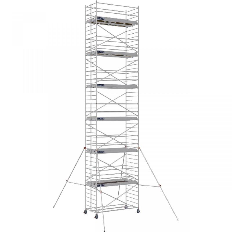 Échafaudage roulant aluminium DOCKER 150 version lisses - Hauteur de travail : 13,90 m - DUARIB - 7230120_0