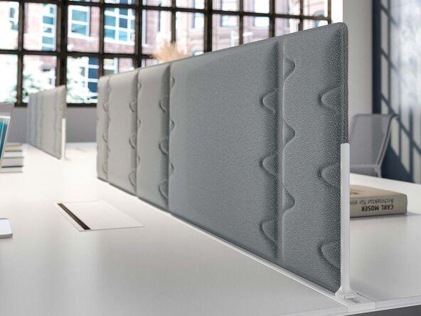 Panneau frontal acoustique pour rail Etner - polyester thermoformé - tapissé en tissu_0