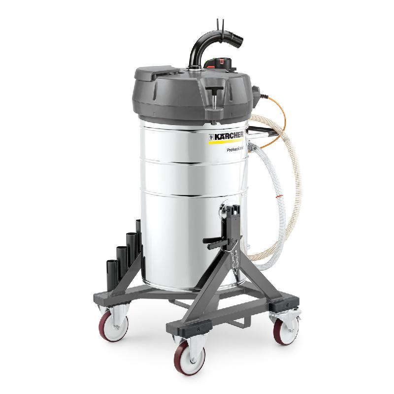 Aspirateur industriel IVR-L 120/24-2 Tc Me Dp - cuve inox 120L avec pompe de vidange pour liquides et solides_0