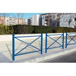 Barrière urbaine déco boule - 1072 et 1572 mm - Croix, Rosace ou Grillagé - Rivets en fonte d'aluminium_0