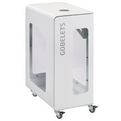 Rossignol - Borne de tri vigipirate support sac 90L mobile CUBATRI - cartouches blanc/marron - marron métal 54793_0