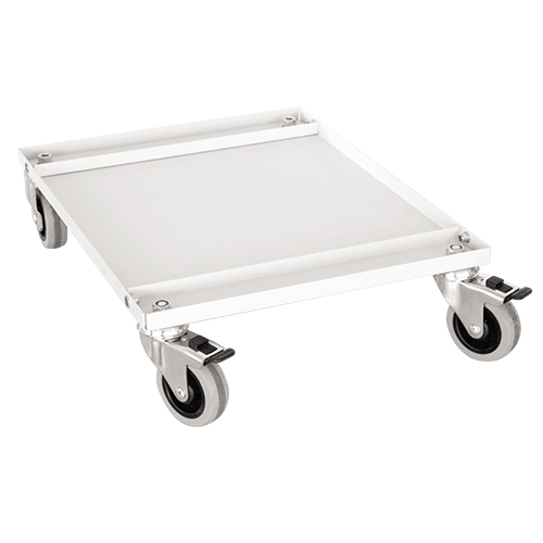 Chariot pour coffres de rangement - compatible postes de travail ATS 100 à 900 - 485x375x100 mm - 4 roulettes Ø75 mm dont 2 à freins - Réf 40.550.2030_0