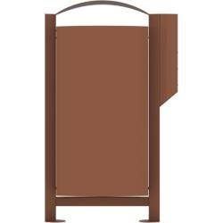 Rossignol - Corbeille 100L sur pied avec distributeur de sacs canins ARKEA CANIN - effet corten - marron acier 59149_0