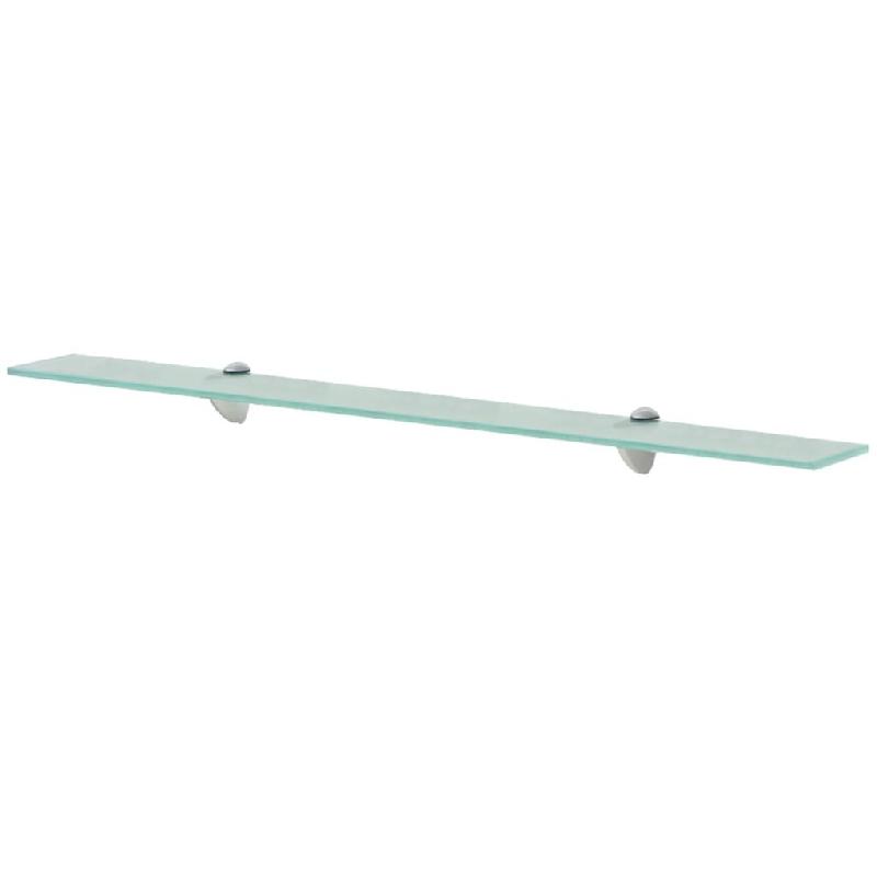 Étagère murale design en verre trempé 90 x 10 cm - 8 mm - avec supports en alliage de zinc - 2702125/2_0