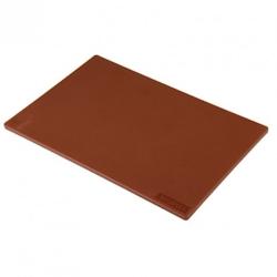 Planche à découper Polyéthylène marron 45x30x1,2 cm - Hygiplas - plastique J256_0