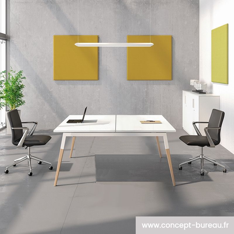 Icône - bureau open space - bench double pour 2 personnes - design moderne et fonctionnel_0