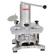 Ma10 - Formeuse à steak haché Mainca - machine avec plateau pour 10 boulettes de 25 mm de diamètre - trémie inox de 2,5L_0