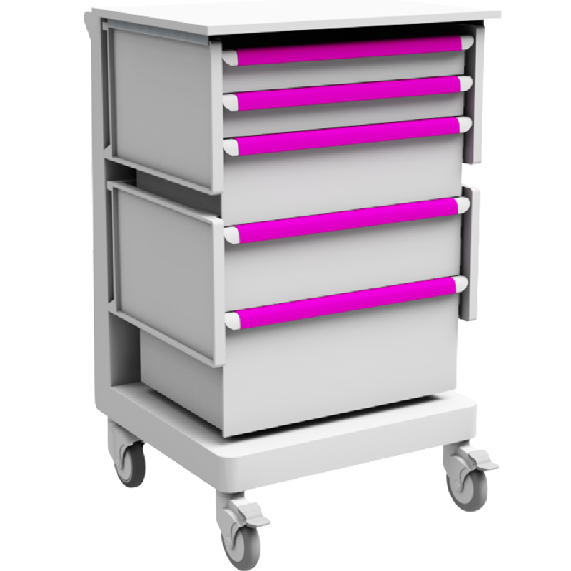 Chariot de soin hospitalier - plan simple avec 2 cadres C_0