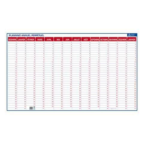 PLANNING PERPÉTUEL - EFFAÇABLE À SEC - CBG
