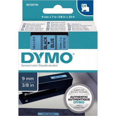 Ruban cassette 9 mm x 7 m noir - impression noir support bleu - compatible systèmes D1 mono-cassette_0
