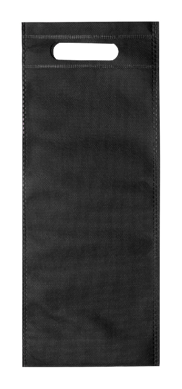 Sac cadeau bouteille de vin - non-tissé 80 g/m² - couleur noir_0