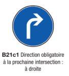 Signalisation d'obligation et de fin d'interdiction type b21c1_0