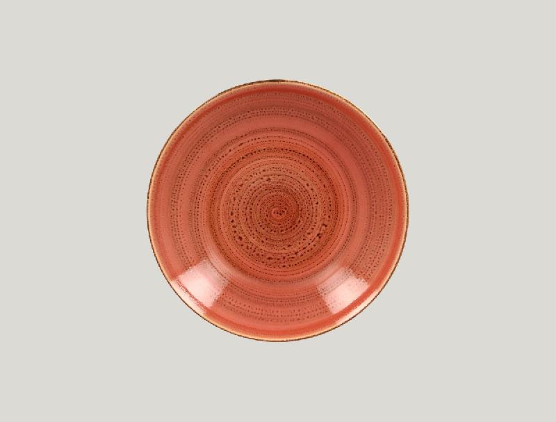 ASSIETTE COUPE CREUSE ROND ORANGE PORCELAINE Ø 28 CM TWIRL RAK