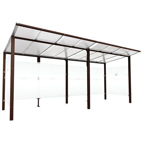 ABRI FUMEURS MODULO 5 M - MARRON 8017 - PROCITY