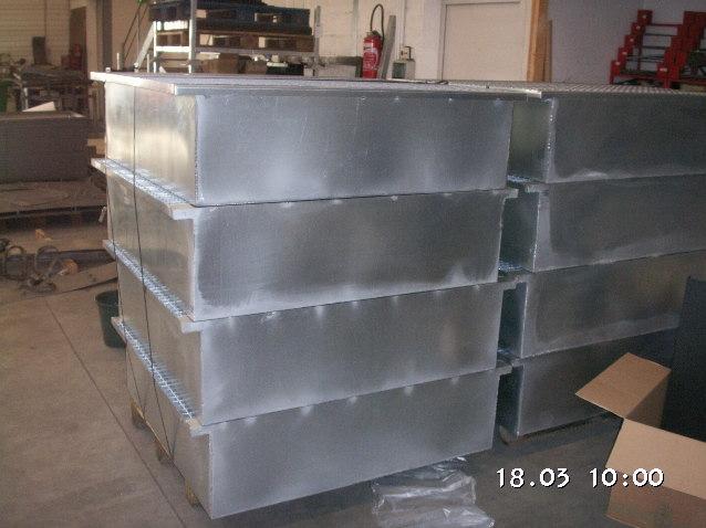 Bacs de rétention en acier galvanisé avec caillebotis amovibles - Fabrication française_1