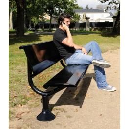 Banc public en métal Oslo - acier perforé - 2 longueurs disponibles - finition peint sur zinc_0