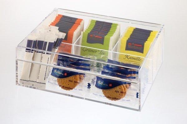 BOÎTE À THÉ ET INFUSIONS APS -PLASTIQUE- 22 X 17 CM, HAUTEUR : 9 CM